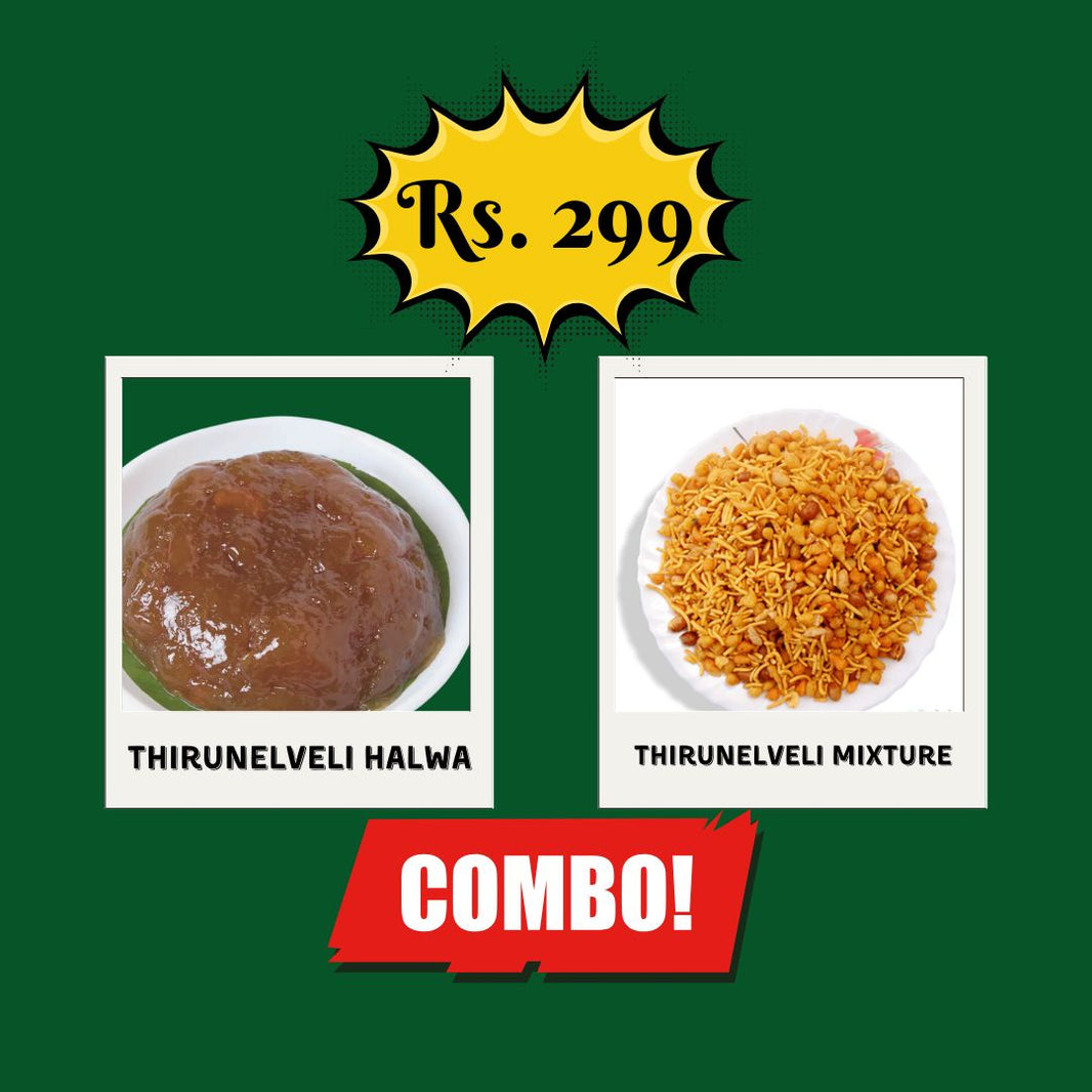 Diwali South Combo - Top 2 Best Tamilnadu Sweet and Snack Combo's - No preservatives- (Direct from your favourite local stores)
