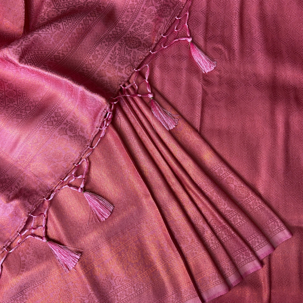 Soft Silk Saree - Dark Pink, Green, Orange, Light Green, Red, Blue