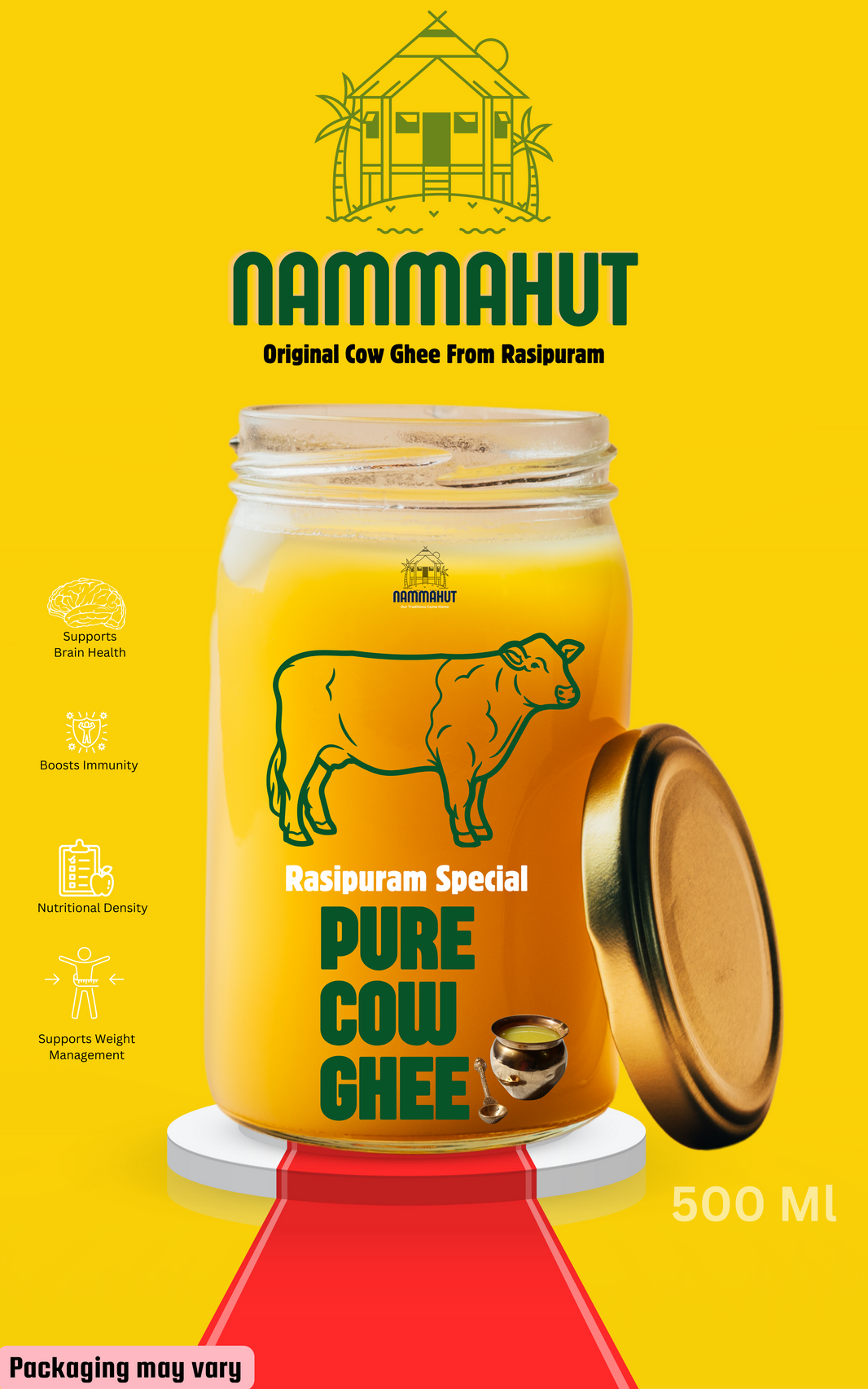 Namma Hut Pure Cow Ghee - 500 ml